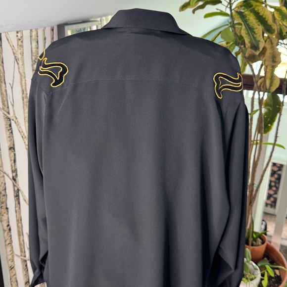 Vintage Black with Gold and Black Appliqué from Paris - Picture 2 of 10